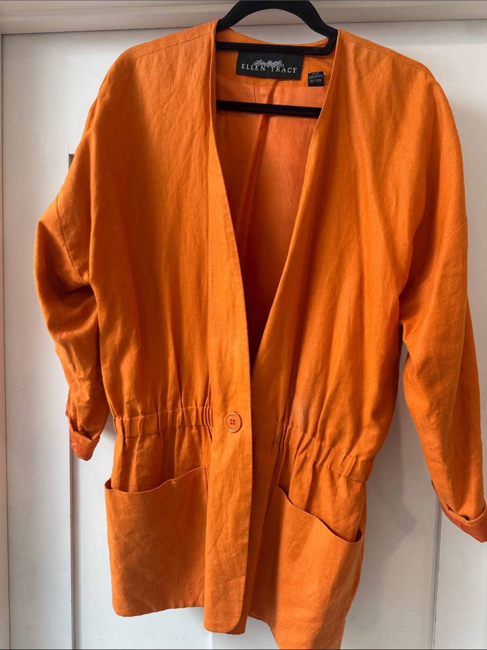 Ellen Tracy 100% linen jacket